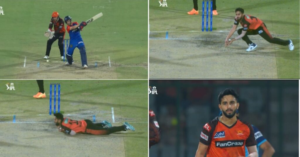 DC Vs SRH Watch Mayank Markande Takes A Sensational Return Catch To