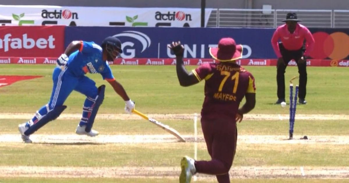 IND Vs WI WATCH Sensational Direct Hit From Kyle Mayers Costs India