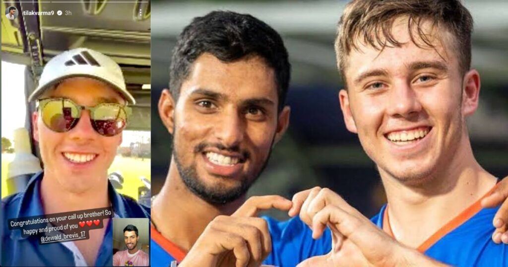 Sa Vs Aus Tilak Varma Video Calls Dewald Brevis To Congratulate Him