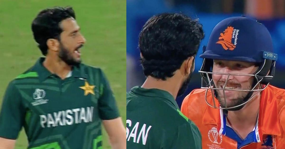 PAK Vs NED Watch Hasan Ali Paul Van Meekeren Involved In A Verbal