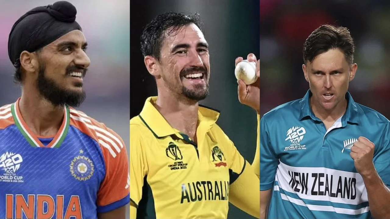 Arshdeep Singh, Mitchell Starc and Trent Boult