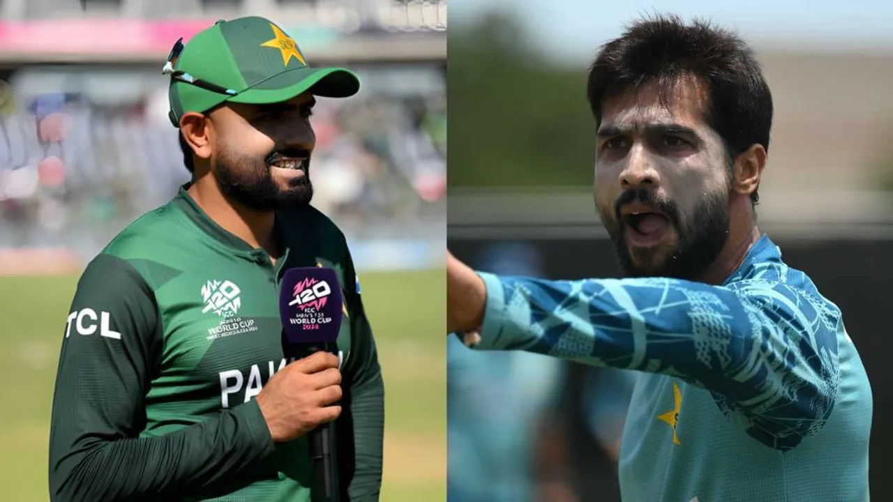 Babar Azam and Mohammad Amir