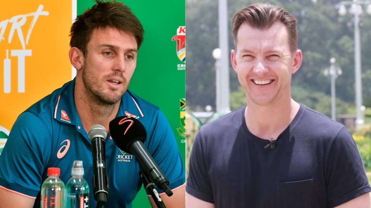 Brett Lee and Mitchell Marsh