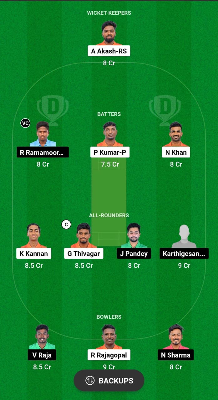 ROY vs SMA Dream11 Prediction Fantasy Cricket Tips Dream11 Team Pondicherry T10 Men 