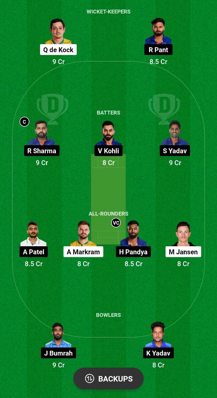 IND vs SA Dream11 Prediction 