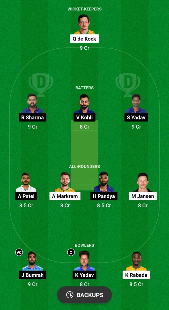 IND vs SA Dream11 Prediction 