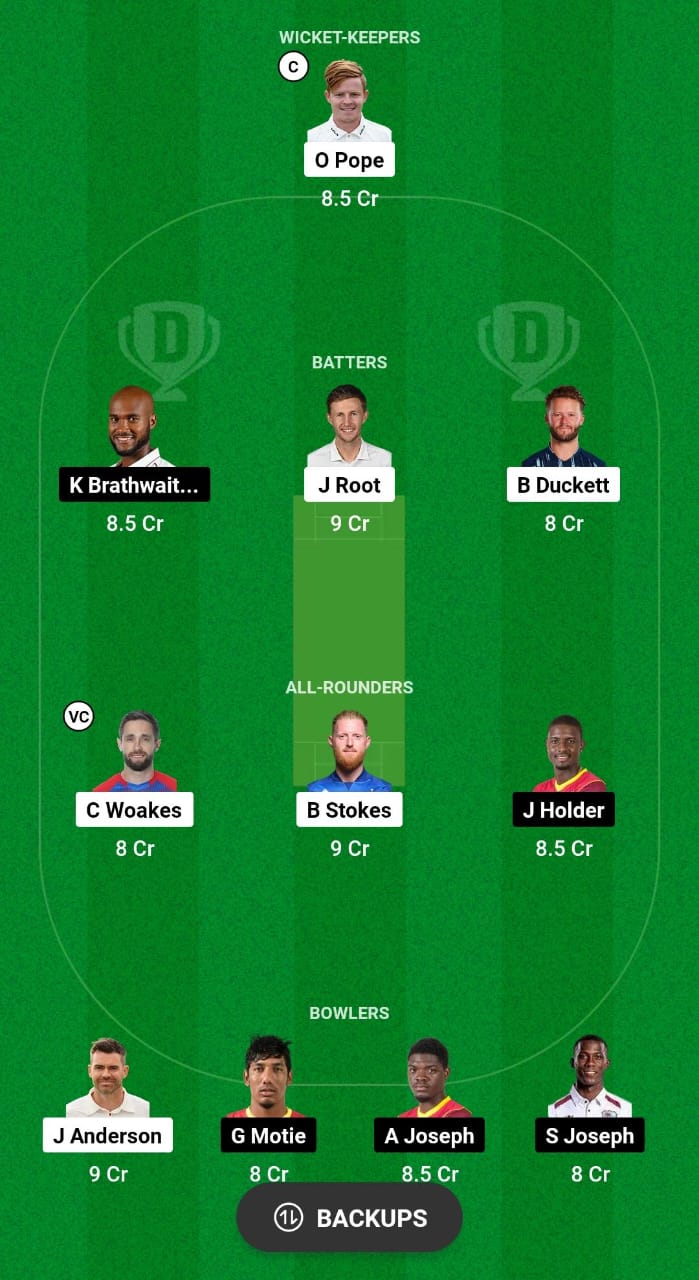 ENG vs WI Dream11 Prediction 