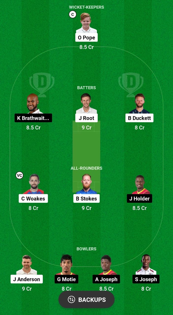 ENG vs WI Dream11 Prediction 