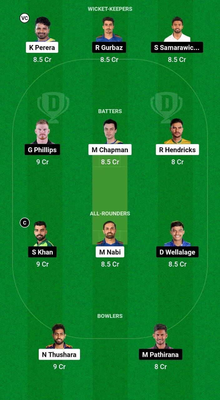 DS vs CS Dream11 Prediction Fantasy Cricket Tips Dream11 Team Lanka Premier League T20 2024 