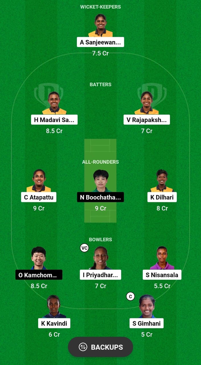 SL-W vs TL-W Dream11 Prediction Fantasy Cricket Tips Dream11 Team Women's T20 Asia Trophy 2024 