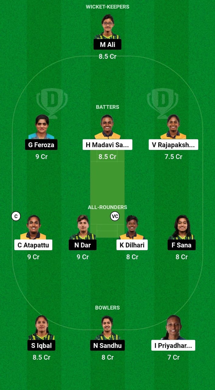 SL-W vs PK-W Dream11 Prediction Fantasy Cricket Tips Dream11 Team Women's T20 Asia Trophy 2024