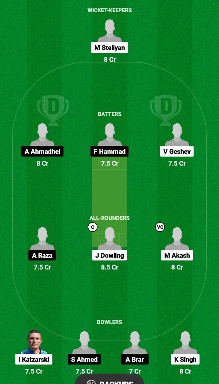 BS vs PFCV Dream11 Prediction Fantasy Cricket Tips Dream11 Team ECS T10 Bulgaria 2024 