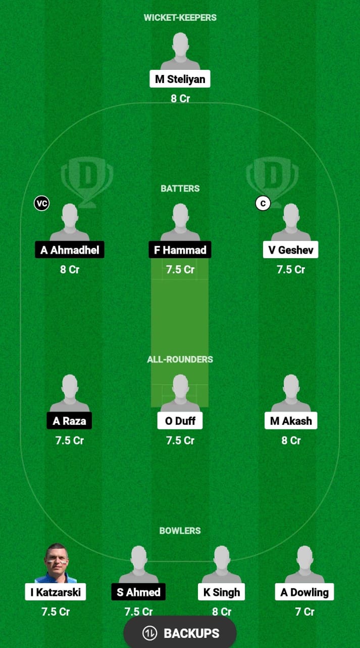 BS vs PFCV Dream11 Prediction Fantasy Cricket Tips Dream11 Team ECS T10 Bulgaria 2024 