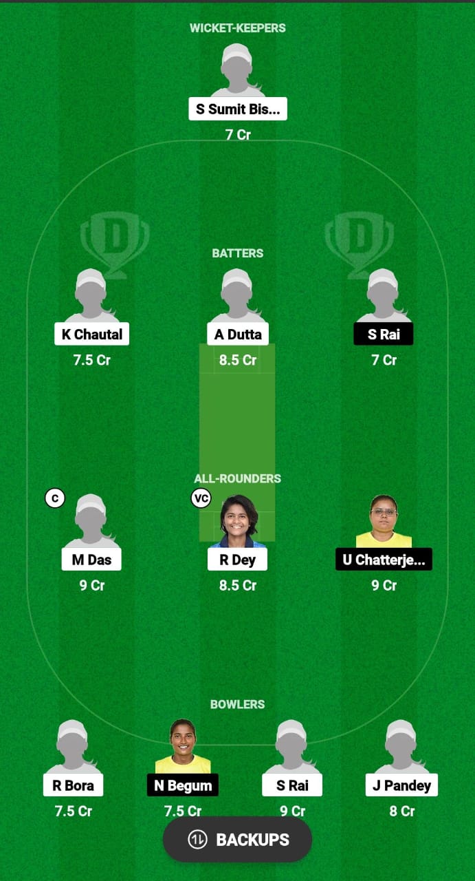NFR-W vs NSC-W Dream11 Prediction Fantasy Cricket Tips Dream11 Team Assam T20 Womens Challenge 2024 
