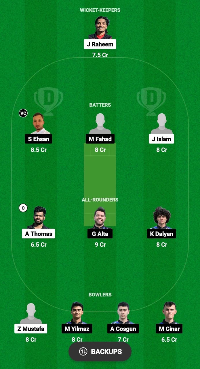 PLE vs AFK Dream11 Prediction Fantasy Cricket Tips Dream11 Team ECS T10 Bulgaria 2024 