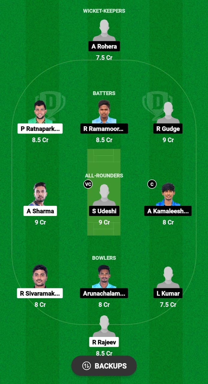 KAK vs MMS Dream11 Prediction Fantasy Cricket Tips Dream11 Team Pondicherry T20 Premier League 2024 