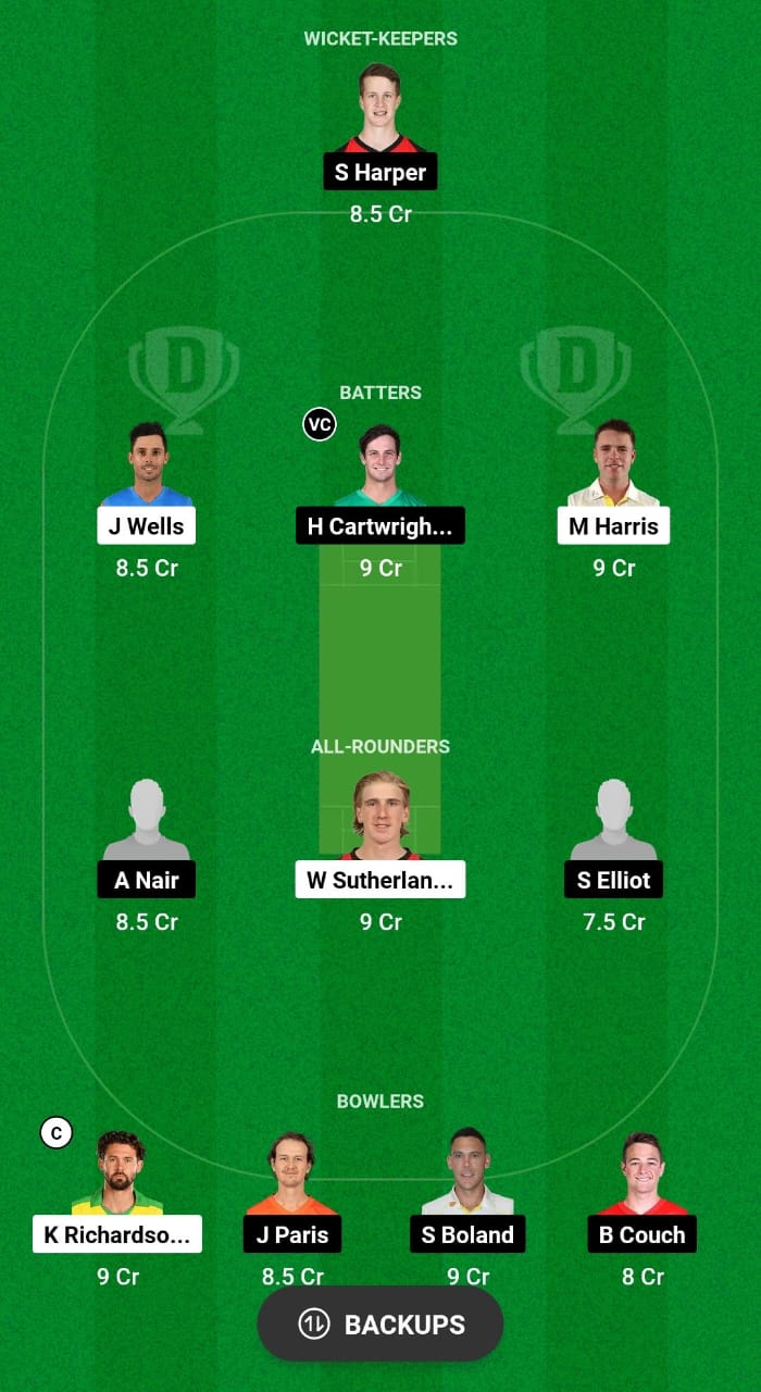 MRA vs MSA Dream11 Prediction Fantasy Cricket Tips Dream11 Team Australian T20 Top End Series 2024 