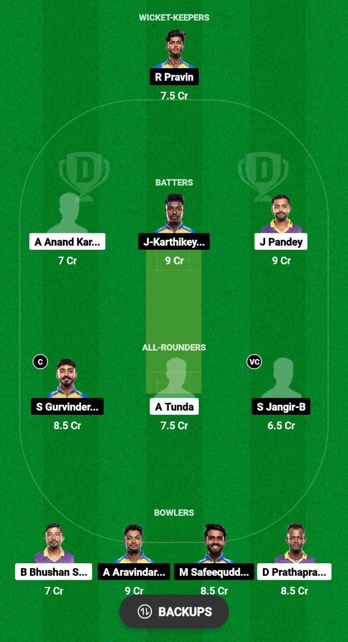 WTG vs OAW Dream11 Prediction Fantasy Cricket Tips Dream11 Team Pondicherry T20 Tournament 2024 