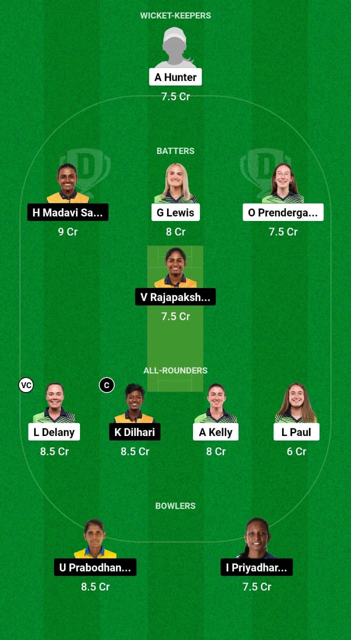IR-W vs SL-W Dream11 Prediction Fantasy Cricket Tips Dream11 Team Sri Lanka Women Tour of Ireland 2024 