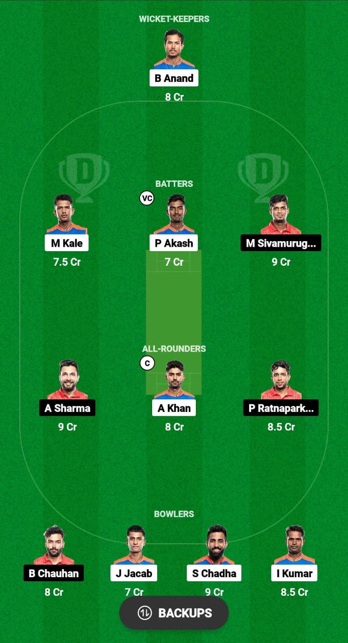 VMK vs KAK Dream11 Prediction Fantasy Cricket Tips Dream11 Team Pondicherry T20 Premier League 2024 
