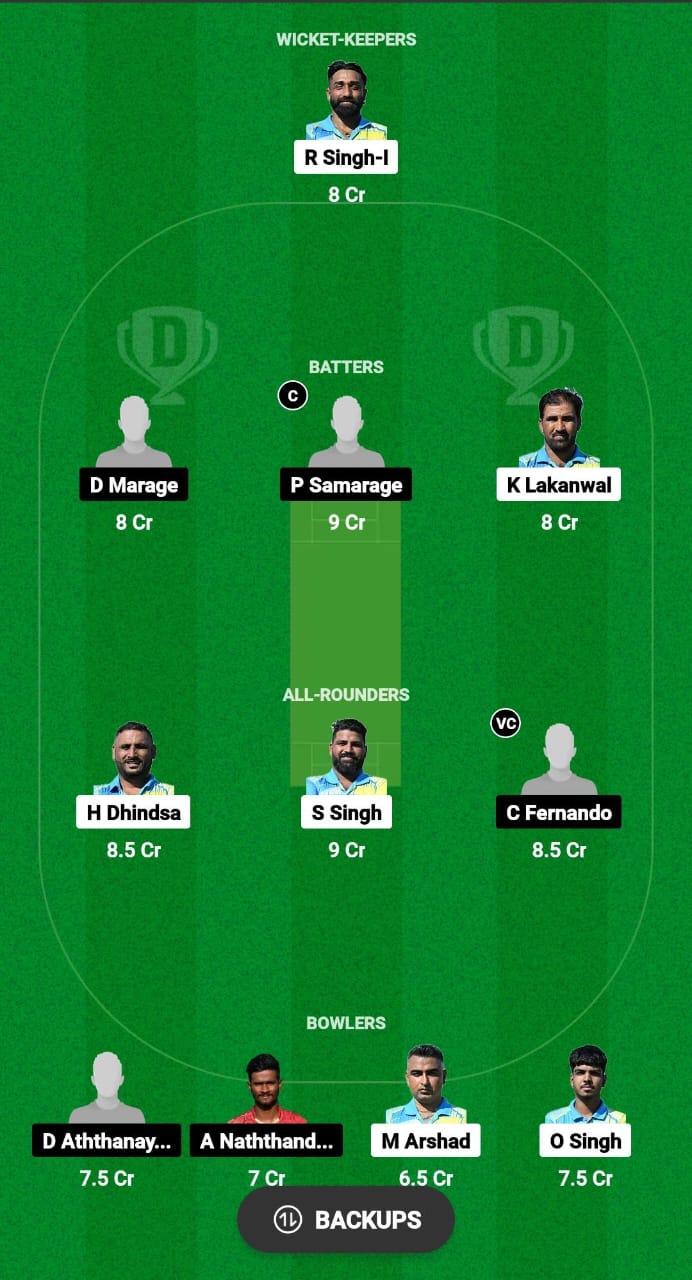 ROR vs RCC Dream11 Prediction Fantasy Cricket Tips Dream11 Team ECS T10 Italy 2024 