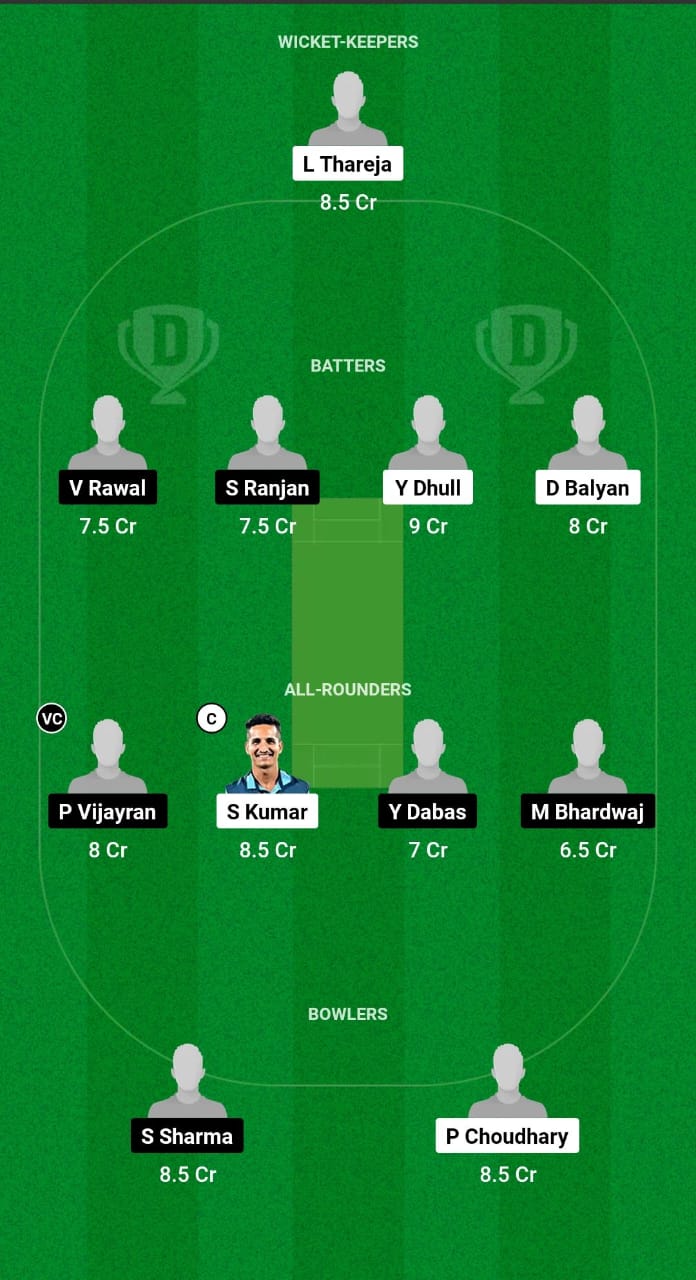 CDK vs NDS Dream11 Prediction Fantasy Cricket Tips Dream11 Team Delhi T20 League 2024 
