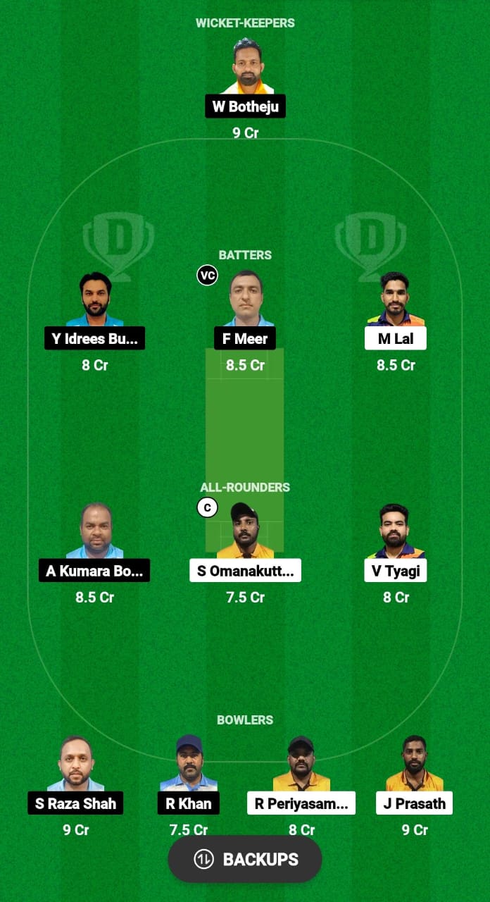 AMB vs KWM Dream11 Prediction Fantasy Cricket Tips Dream11 Team KCC T20 Challengers Cup 2024 