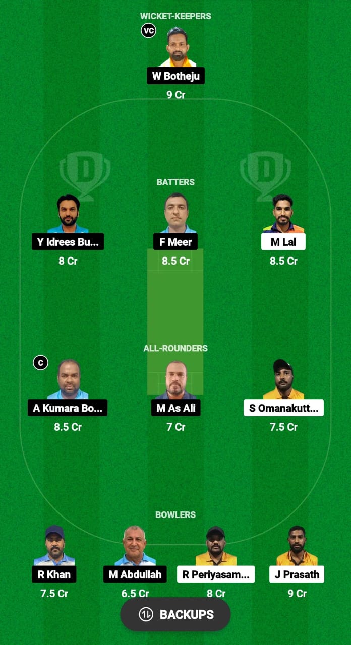 AMB vs KWM Dream11 Prediction Fantasy Cricket Tips Dream11 Team KCC T20 Challengers Cup 2024 