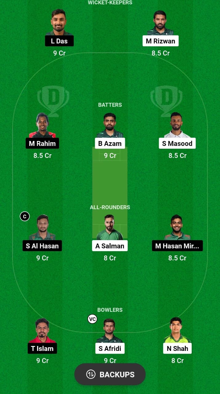 PAK vs BAN Dream11 Prediction Fantasy Cricket Tips Dream11 Team Bangladesh Tour of Pakistan 2024 