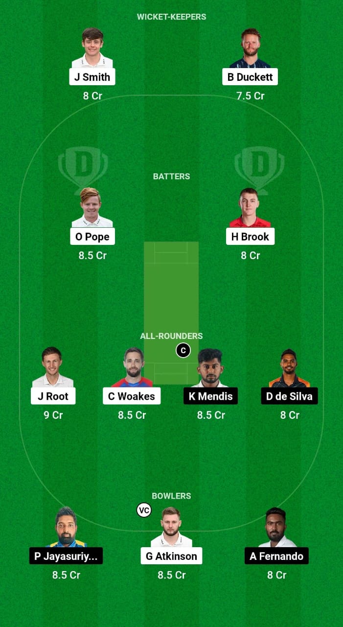 ENG vs SL Dream11 Prediction Fantasy Cricket Tips Dream11 Team Sri Lanka Tour of England 2024 