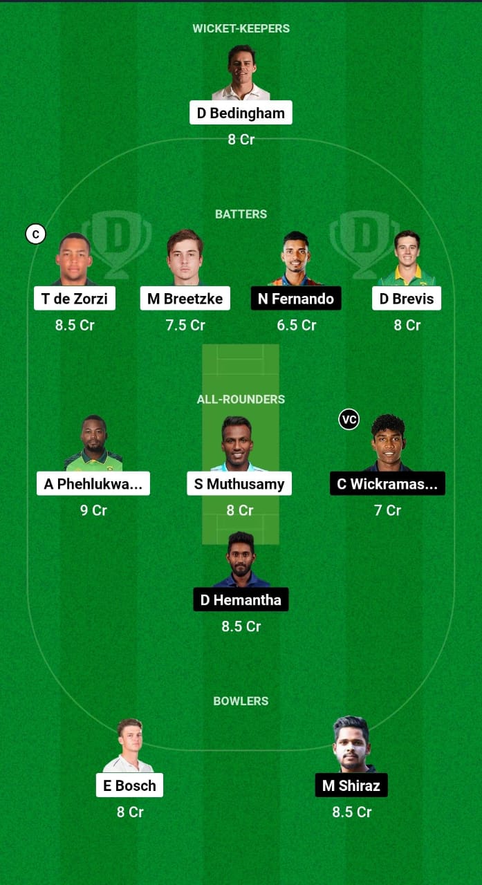 SA-A vs SL-A Dream11 Prediction Fantasy Cricket Tips Dream11 Team Sri Lanka A Tour of South Africa 2024 