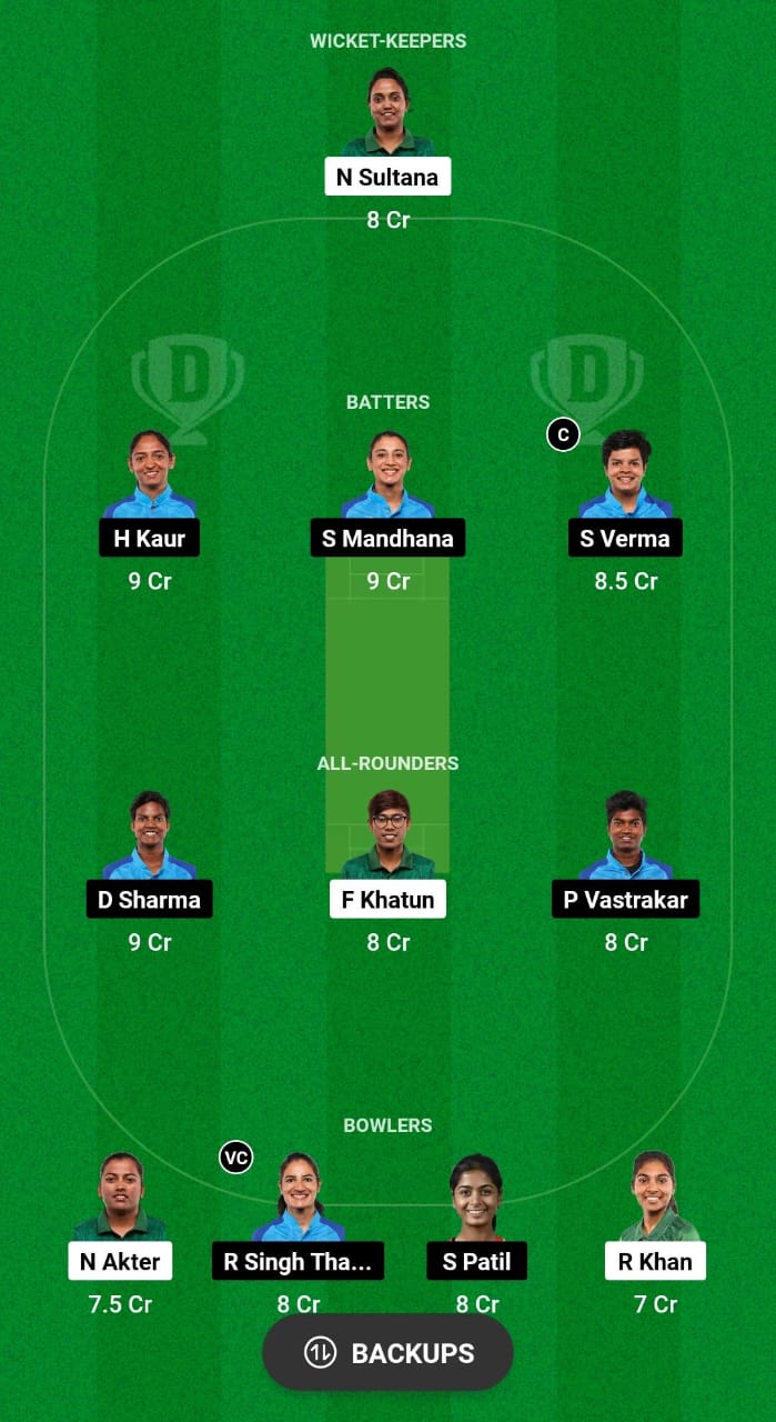 Bd-w Vs In-w Dream11 Prediction Nowadays Fit Third T20i » Cricklive.in