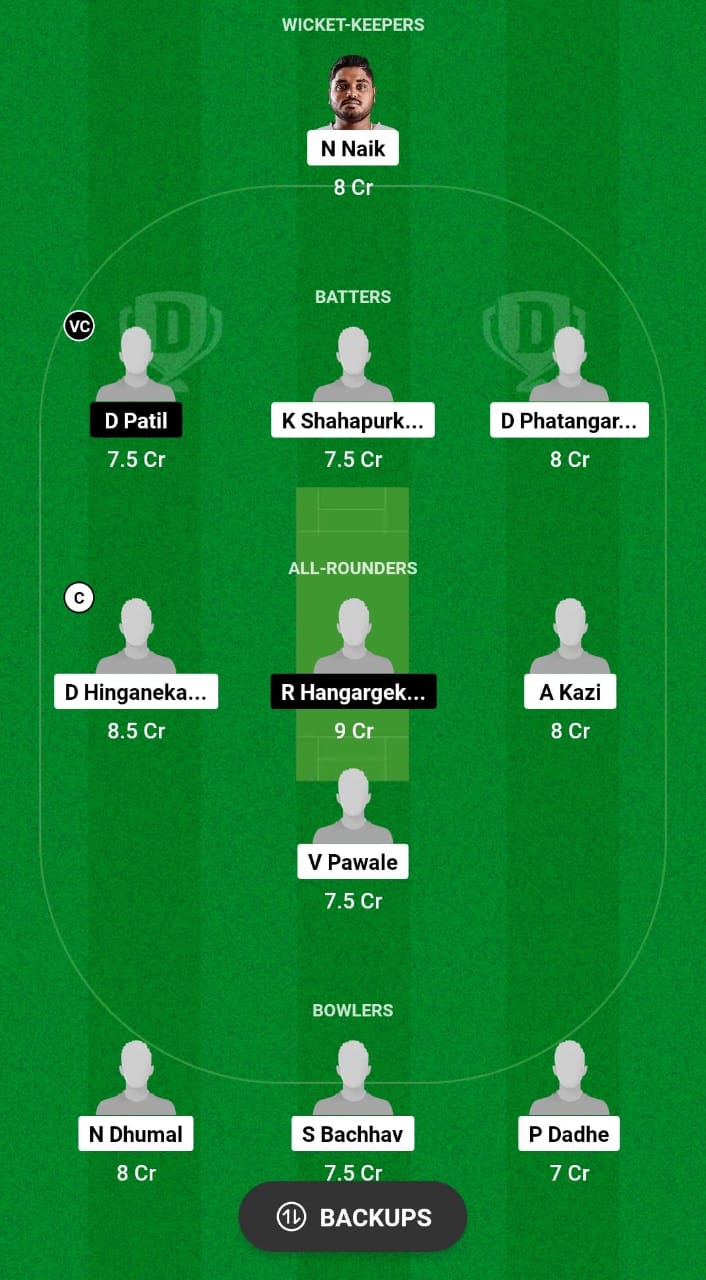 RJ vs CSK Dream11 Prediction Fantasy Cricket Tips Dream11 Team Maharashtra T20 Trophy