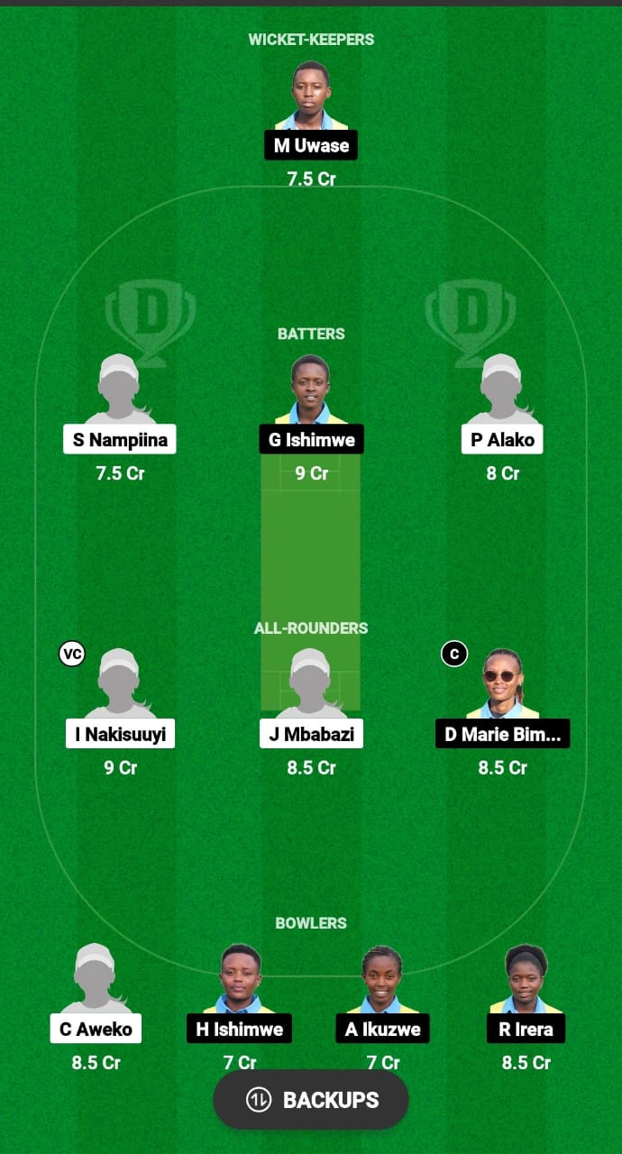 UG-W vs RWA-W Dream11 Prediction Fantasy Cricket Tips Dream11 Team Kwibuka Women T20