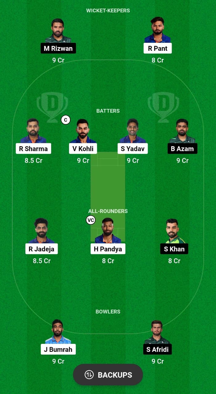 Ind Vs Pak Dream11 Prediction Today Match Dream11 Team Today Fantasy