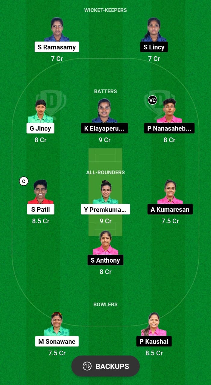 QUN-W vs DIA-W Dream11 Prediction Fantasy Cricket Tips Dream11 Team Pondicherry T10 Women