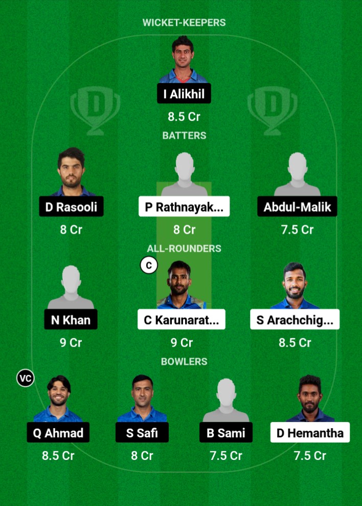 SL-A vs AF-A Dream11 Prediction Fantasy Cricket Tips Dream11 Team Afghanistan A Tour of Sri Lanka