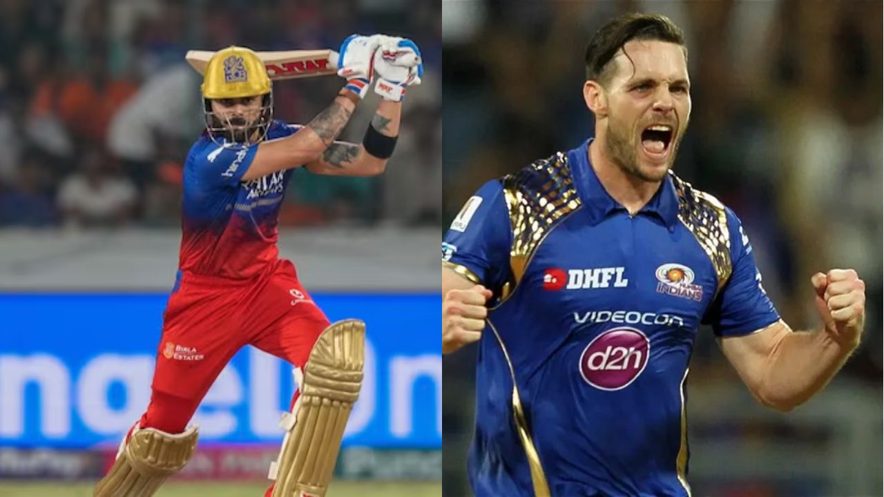 Mitchell McClenaghan and Virat Kohli