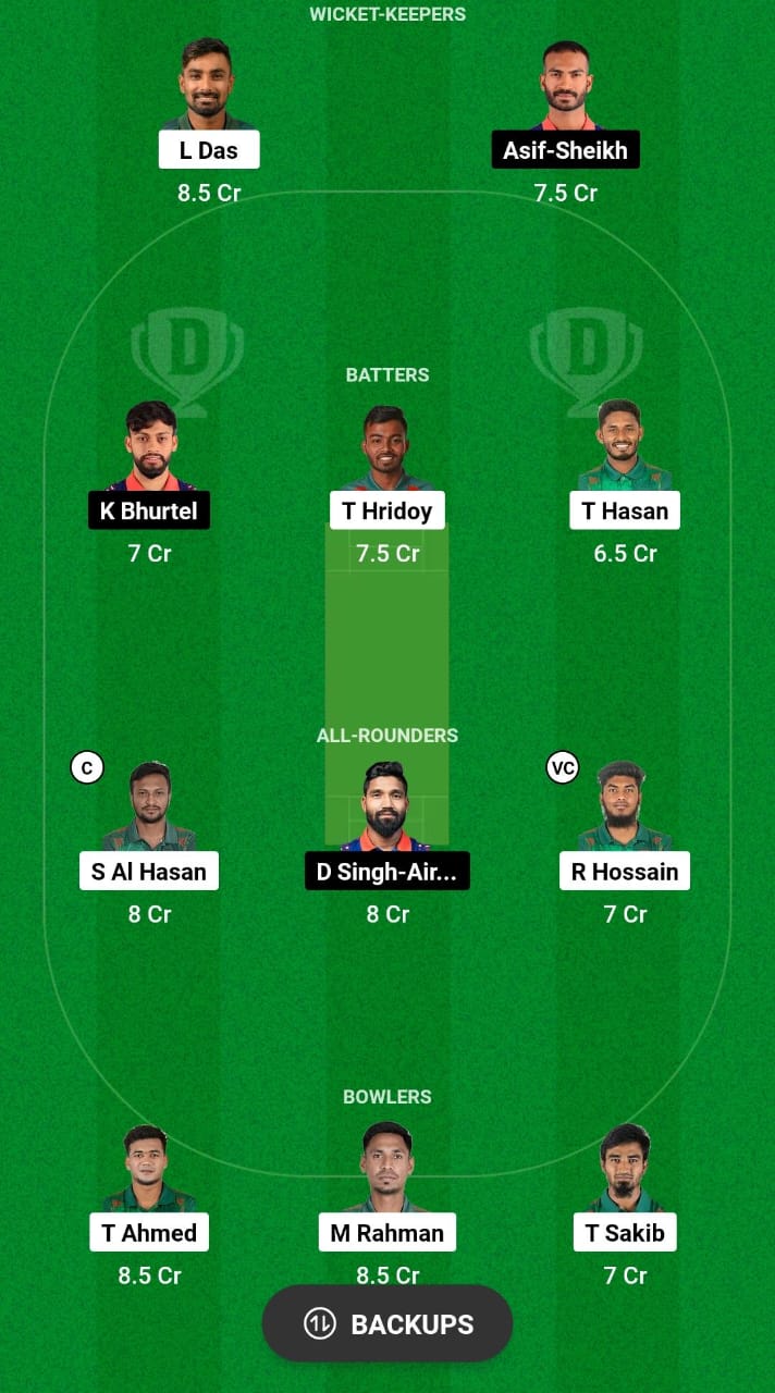 BAN vs NEP Dream11 Prediction Fantasy Cricket Tips Dream11 Team ICC T20 World Cup 2024