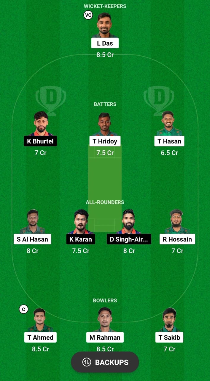 BAN vs NEP Dream11 Prediction Fantasy Cricket Tips Dream11 Team ICC T20 World Cup 2024