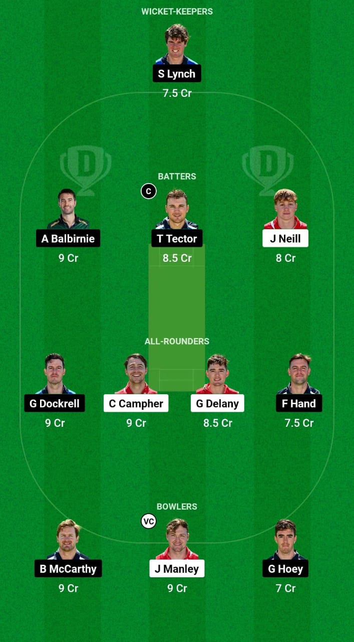 MUR vs LLG Dream11 Prediction Fantasy Cricket Tips Dream11 Team Ireland Inter-Provincial T20 Trophy