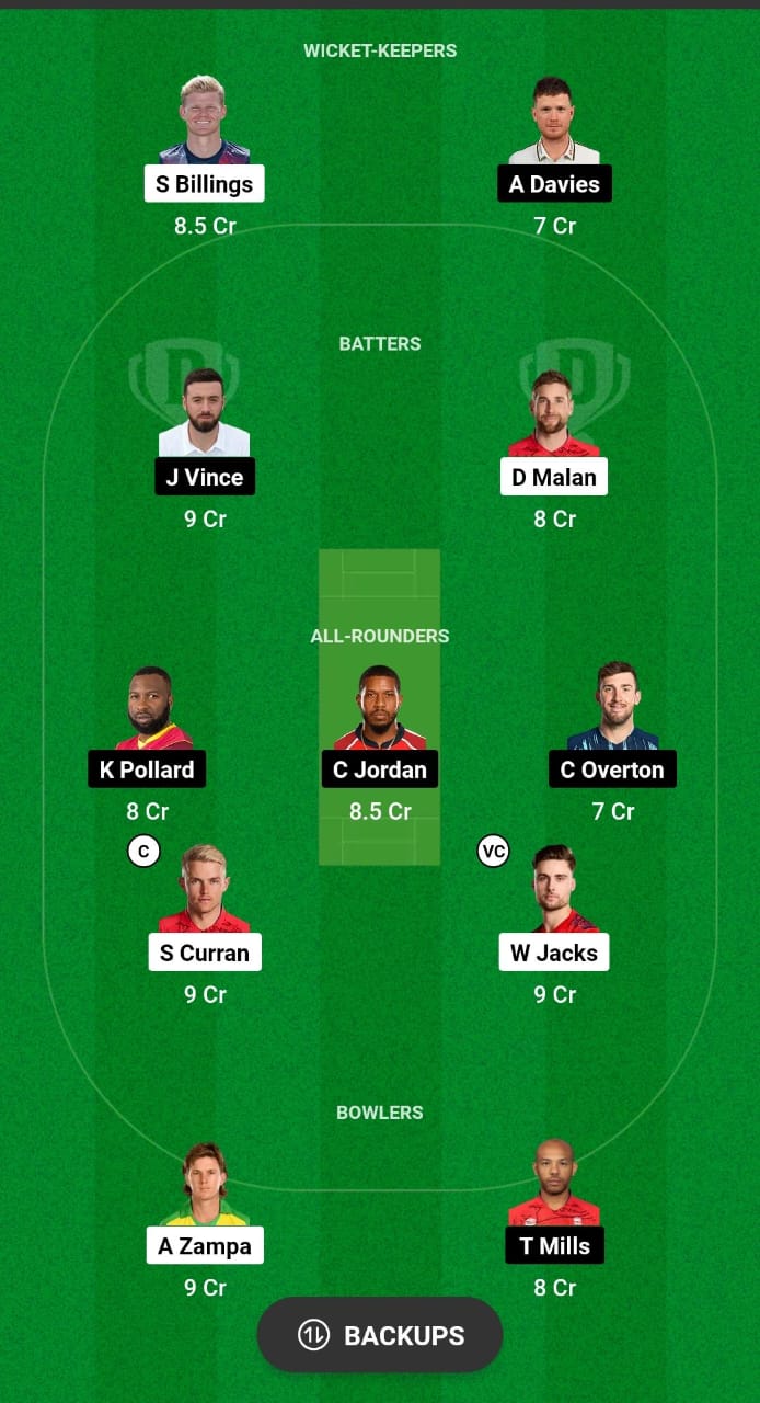 OVI vs SOB Dream11 Prediction Fantasy Cricket Tips Dream11 Team The Hundred Men's