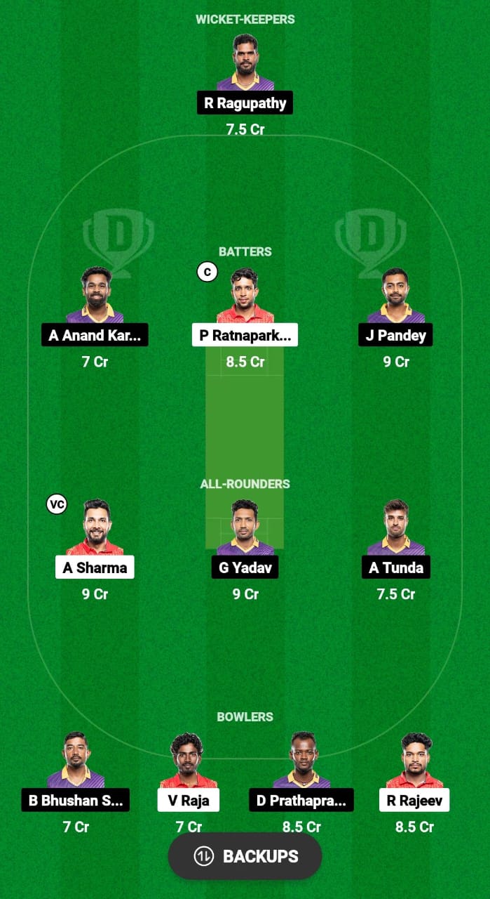 KAK vs WTG Dream11 Prediction Fantasy Cricket Tips Dream11 Team Pondicherry T20 Premier League