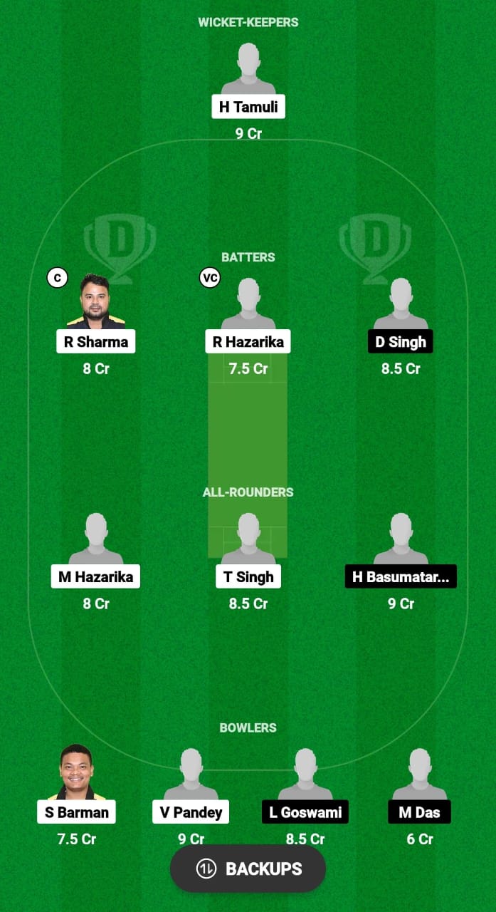 CCC vs LSC Dream11 Prediction Fantasy Cricket Tips Dream11 Team Assam Men's T20 Trophy