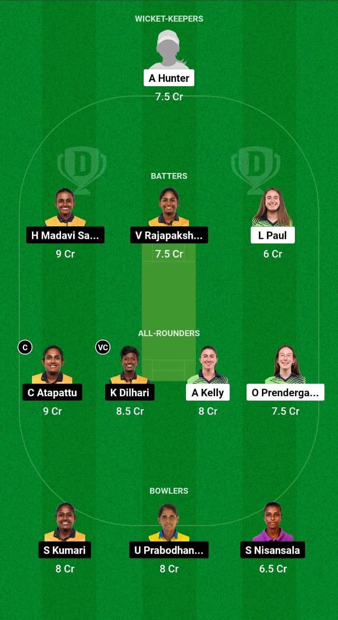 IR-W vs SL-W Dream11 Prediction Fantasy Cricket Tips Dream11 Team Sri Lanka Women Tour of Ireland