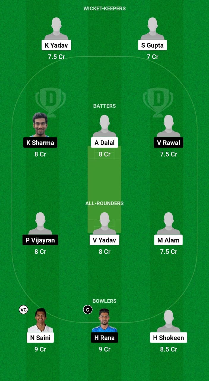 WDL vs NDS Dream11 Prediction Fantasy Cricket Tips Dream11 Team Delhi T20 League 