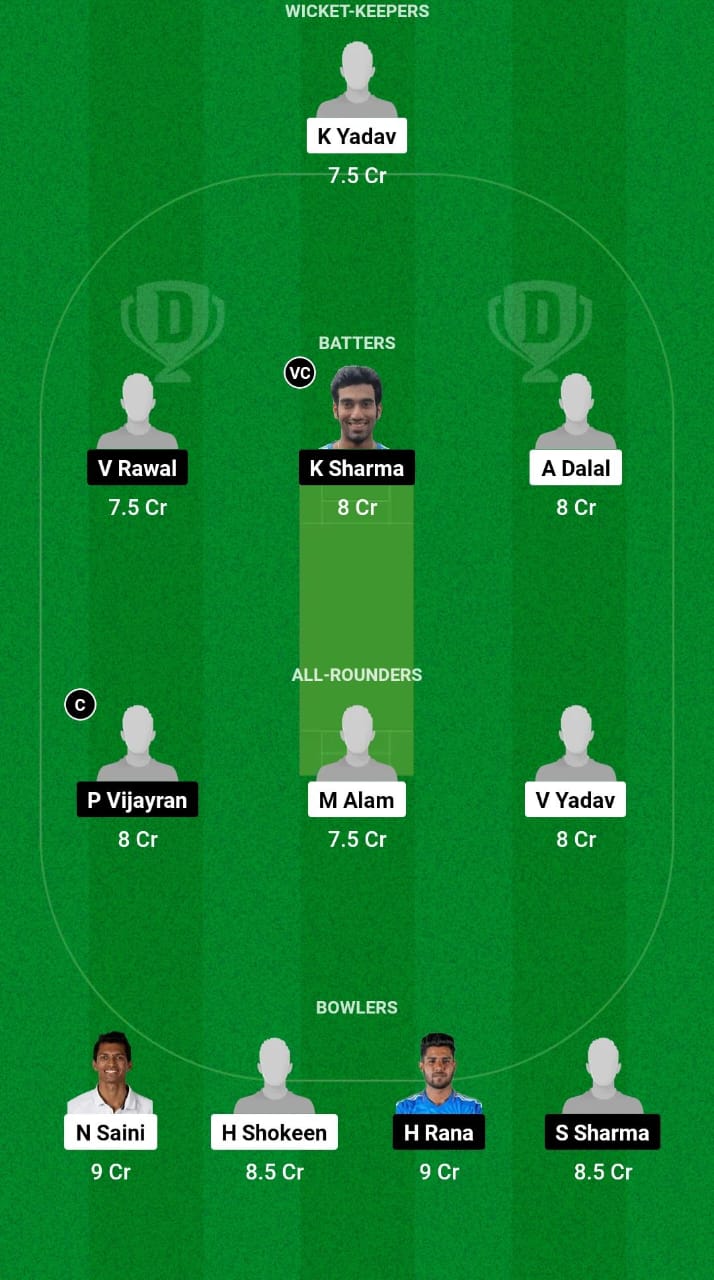 WDL vs NDS Dream11 Prediction Fantasy Cricket Tips Dream11 Team Delhi T20 League 