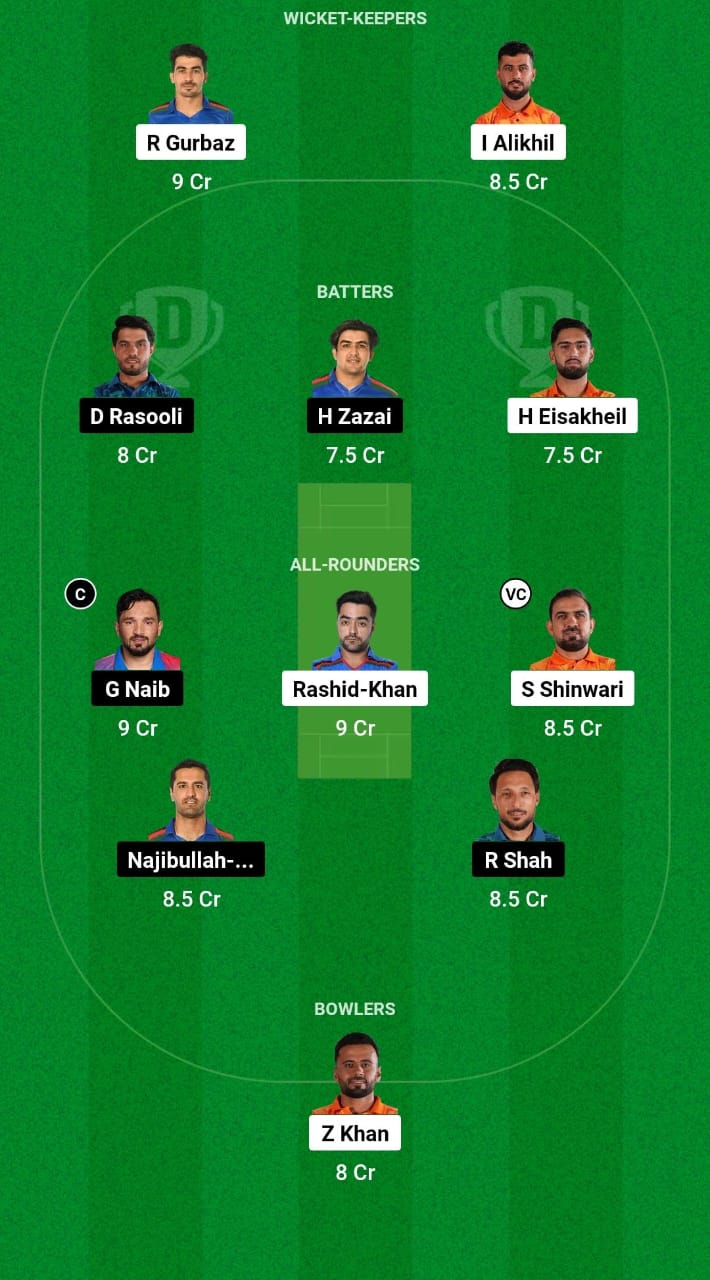 SG vs BOS Dream11 Prediction Fantasy Cricket Tips Dream11 Team Afghanistan Sphageeza T20 League
