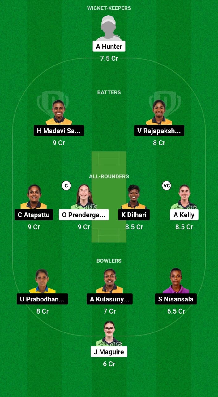 IR-W vs SL-W Dream11 Prediction Fantasy Cricket Tips Dream11 Team Sri Lanka Women Tour of Ireland