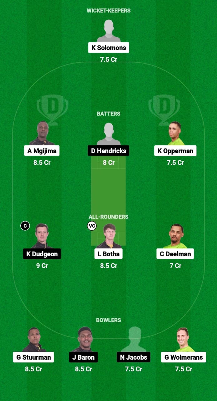 OBI vs PR Dream11 Prediction Fantasy Cricket Tips Dream11 Team South Africa Boland T10 League